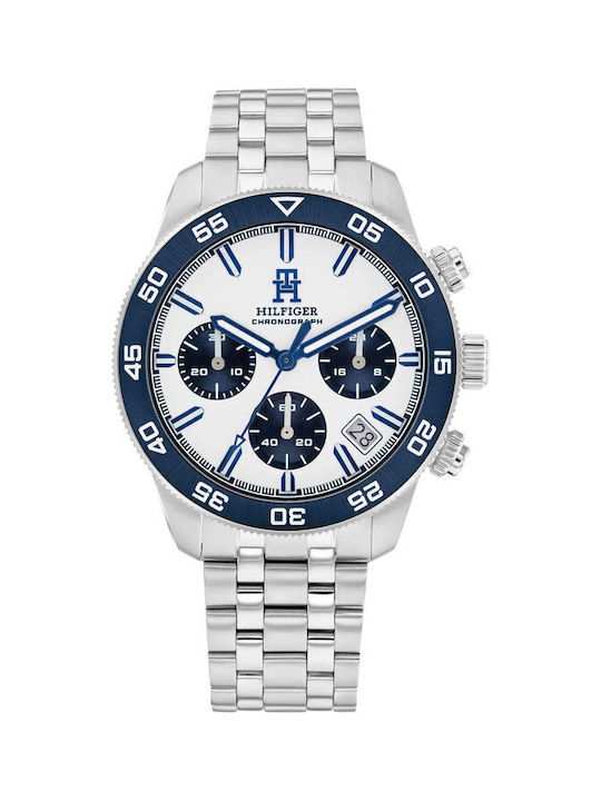 Tommy Hilfiger TH85 Chronograph White Dial Ανδρικό Ρολόι 1792157