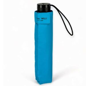 Ομπρέλα Βροχής σπαστή χειροκίνητη Kevin West 1460-105-Μπλε Ανοιχτό