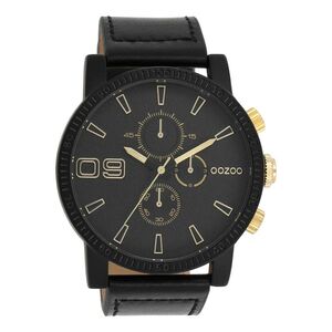 Ρολόι Oozoo Timepieces Black Leather Strap C11212