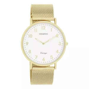 Γυναικείο ρολόι OOZOO Timepieces C20342 μεταλλικό Επίχρυσο με επίχρυσο mesh μπρασελέ