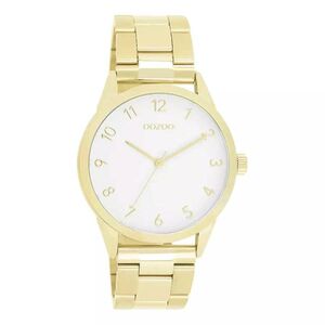 Ρολόι OOZOO C11424 TIMEPIECES με λευκό καντράν και χρυσό μπρασελέ.