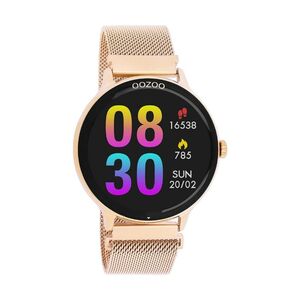 ΓΥΝΑΙΚΕΙΟ ΡΟΛΟΙ/OOZOO SMARTWATCH Q00138/rose gold/rose gold με ανοξείδωτο mesh μπρασελέ