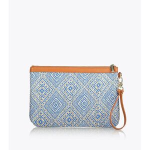 Γυναικεία Ψάθινη Τσάντα Χειρός Axel NOOR με Έθνικ  Λεπτομέρειες  1028-0015 TURQUOISE