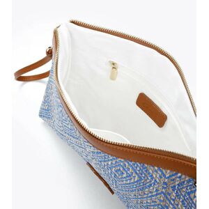 Γυναικεία Ψάθινη Τσάντα Χειρός Axel NOOR με Έθνικ  Λεπτομέρειες  1028-0015 TURQUOISE