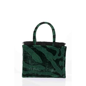 SORENA ΜΕΣΑΙΑ ΤΣΑΝΤΑ TOTE ANIMAL VELVET PETROL SBMT-0016-0017
