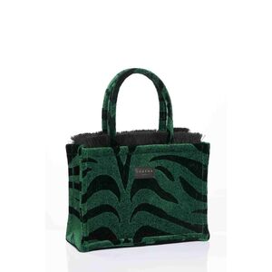 SORENA ΜΕΣΑΙΑ ΤΣΑΝΤΑ TOTE ANIMAL VELVET PETROL SBMT-0016-0017