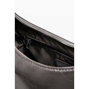 Γυναικεία Μεταλλική μεσαία τσάντα με λογότυπο 3D και σουρωτό λουρί 25WAXPAS/9225U