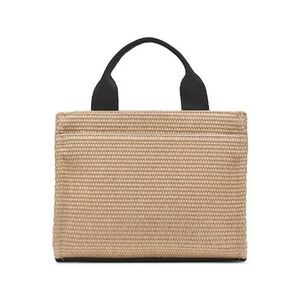 Γυναικεία Τσάντα Χειρός  Χρώμα Μπεζ Μαύρο Ψάθα DKNY R51ADC80 NAX HADLEE SM