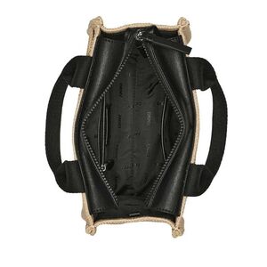 Γυναικεία Τσάντα Χειρός  Χρώμα Μπεζ Μαύρο Ψάθα DKNY R51ADC80 NAX HADLEE SM