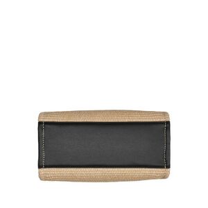 Γυναικεία Τσάντα Χειρός  Χρώμα Μπεζ Μαύρο Ψάθα DKNY R51ADC80 NAX HADLEE SM