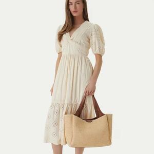 DKNY ΓΥΝΑΙΚΕΙΑ TOTE HANDBAG WILLA R61AOG32 M1K6 NATURAL/SADDLE