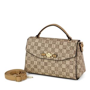Beverly Hills Polo Γυναικεία Τσάντα Ώμου BH-4534 Μπεζ Στάμπα