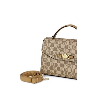 Beverly Hills Polo Γυναικεία Τσάντα Ώμου BH-4534 Μπεζ Στάμπα