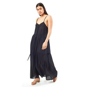 Verde Γυναικείο Φόρεμα 52-0074 Viscoce Ινδίας Μαύρο