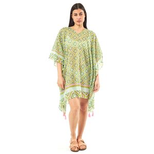 Verde Γυναικείo Καφτάνι 47-0050 Cotton Ινδίας Πολύχρωμο