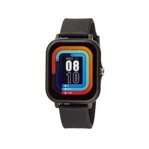 Ρολόι Smartwatch μαύρο με μαύρο λουράκι σιλικόνης 11L75-00342