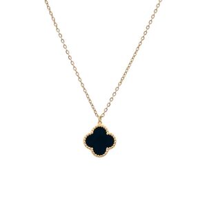 Κολιέ Γυναικείο Royal Flower Μαύρο Χρυσό 4185