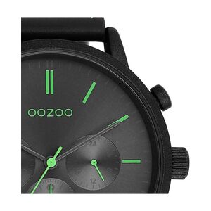 OOZOO TIMEPIECES BLACK LEATHER STRAP C11208