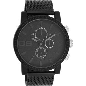 OOZOO TIMEPIECES BLACK METALLIC BRACELET C11214
