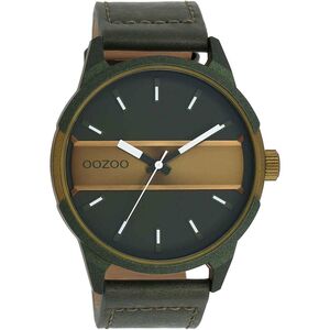 OOZOO Timepieces Green Leather Strap C11233