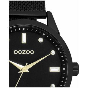 OOZOO Timepieces Crystals Black Metallic Bracelet C11284