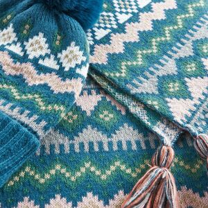 Verde Γυναικείος Σκούφος-Λαιμός 12-0364 Μπλε