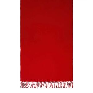 Κασκόλ/Πασμίνα  Μονόχρωμη με κρόσια RED 1707-0520-017