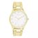 Ρολόι OOZOO C11424 TIMEPIECES με λευκό καντράν και χρυσό μπρασελέ.