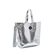 Le Pandorine Γυναικεία Τσάντα Shopper Ώμου Ασημί 24XPELBD-05