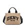 Γυναικεία Τσάντα Χειρός  Χρώμα Μπεζ Μαύρο Ψάθα DKNY R51ADC80 NAX HADLEE SM