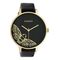 OOZOO Timepieces XXL Gold Black Leather Strap C10079