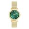 Ρολόι OOZOO Vintage με χρυσό mesh μπρασελέ και πράσινο καντράν C20437