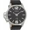 OOZOO Steel Black Leather Strap OSGR15