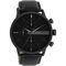 OOZOO ΤIMEPIECES BLACK LEATHER STRAP C11224